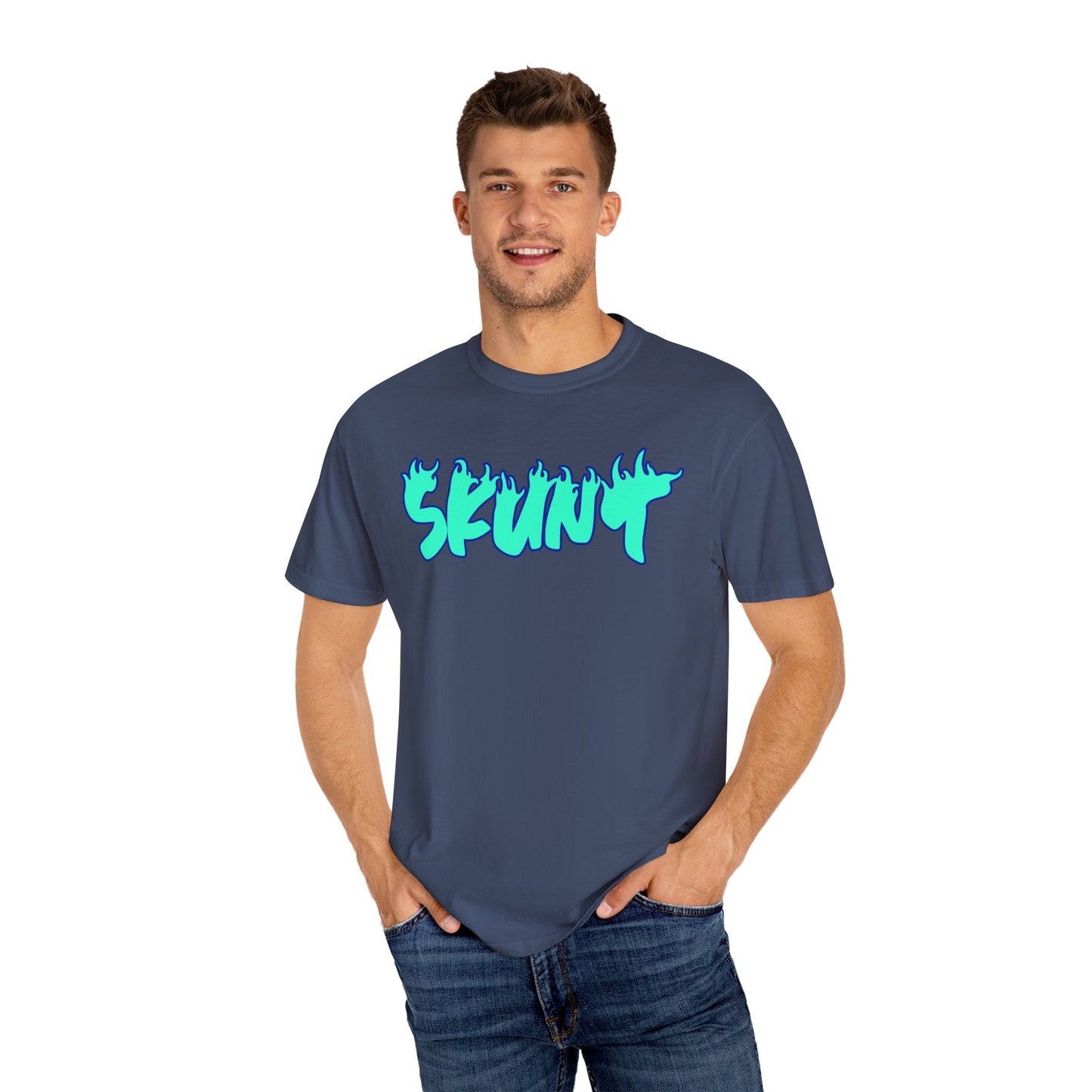 Blue Flamed Ohhh Skunt! Tee