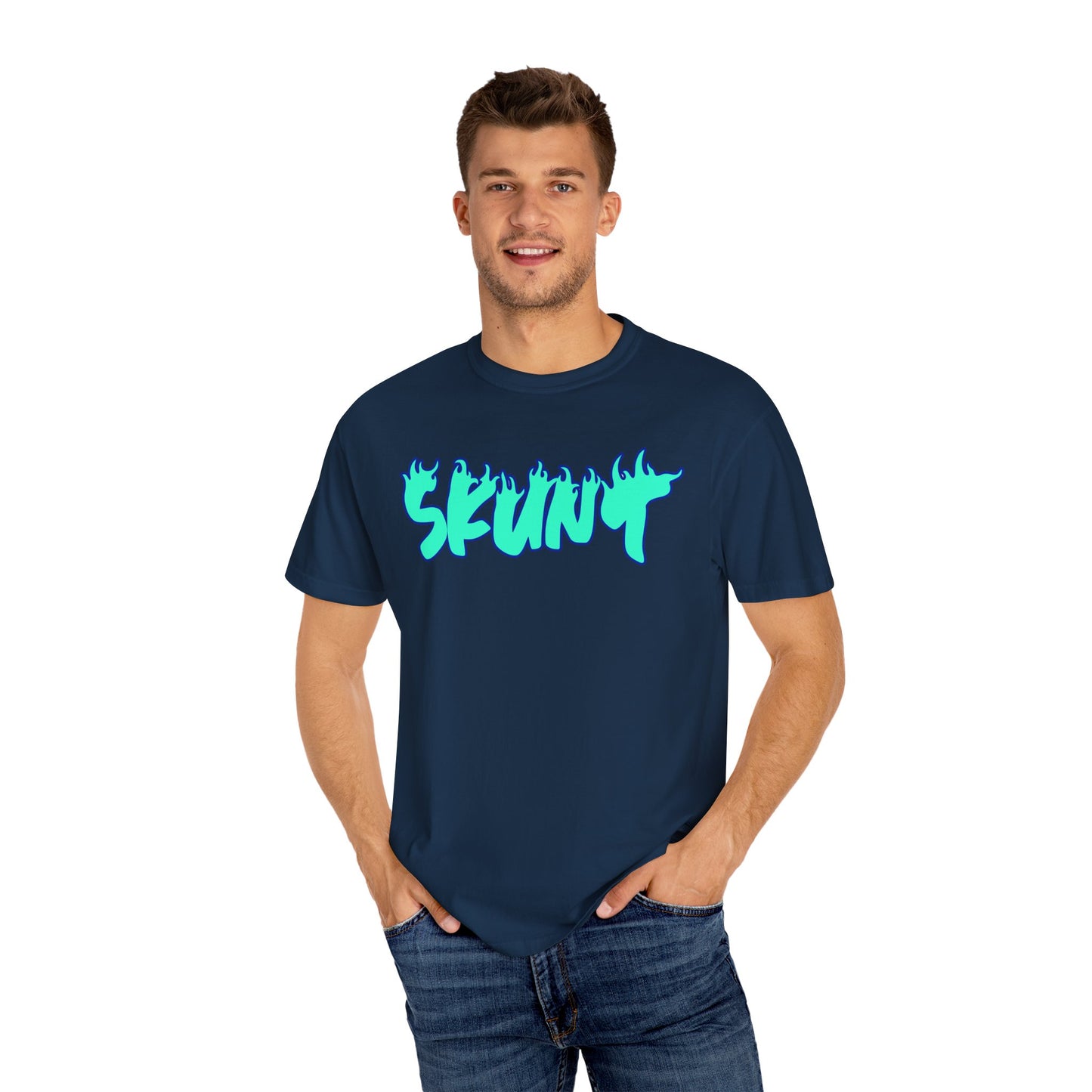 Blue Flamed Ohhh Skunt! Tee