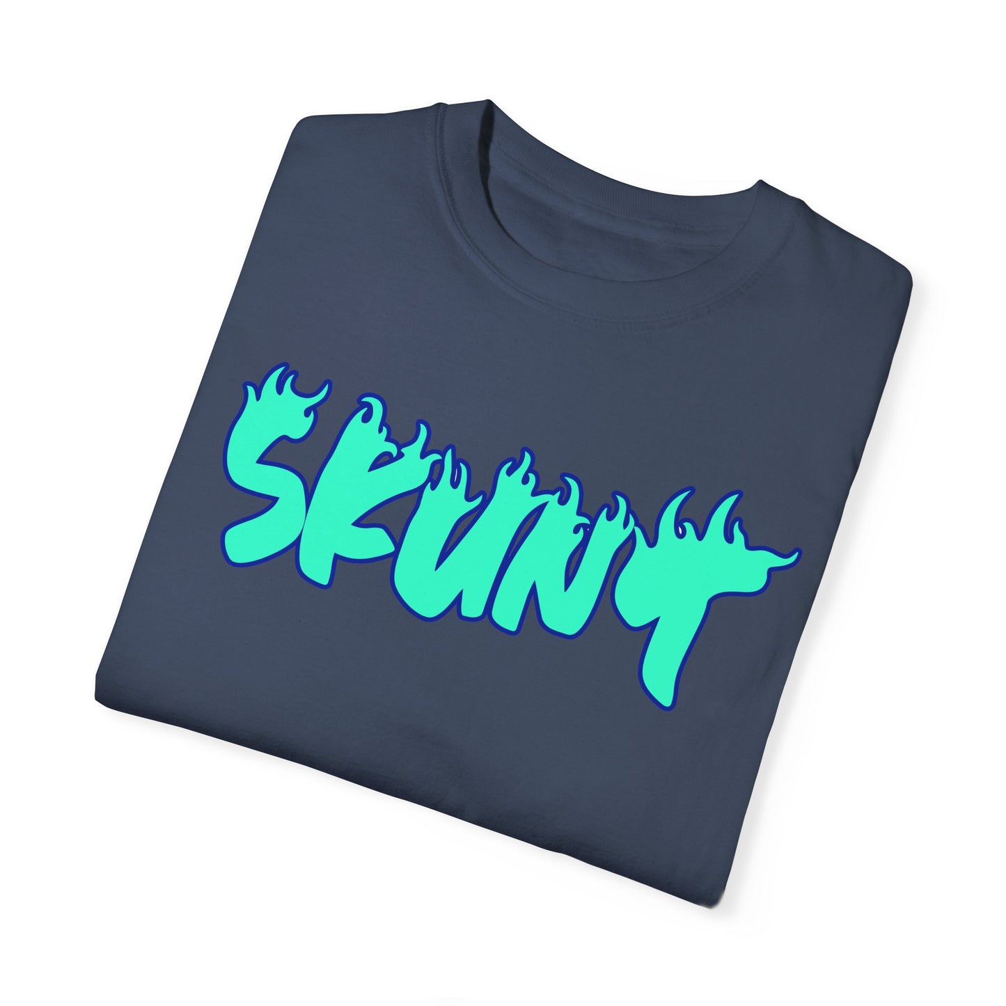 Blue Flamed Ohhh Skunt! Tee